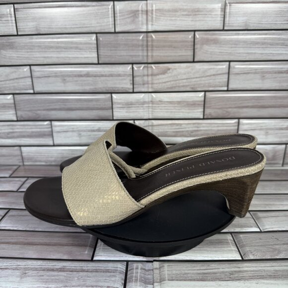 Donald Pliner Women's Vimm Snakeskin Embossed Slide Mule Sandal Size 7.5-NEW - Picture 3 of 8